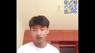 Asian boy cumming on cam