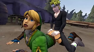 Naruto going to bed Link in doggy style